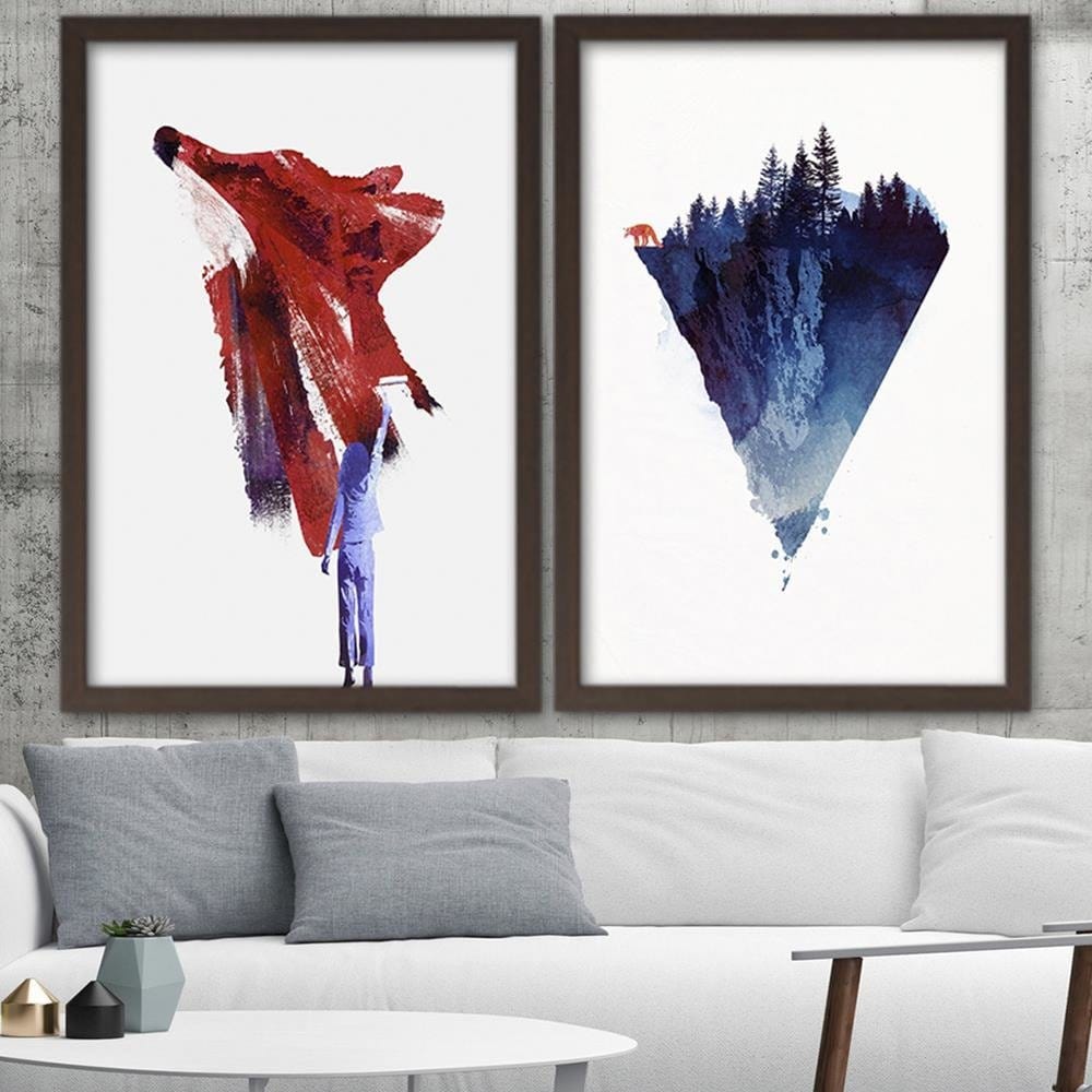 Glezna brūnā rāmī - Red Fox  Home Trends DECO