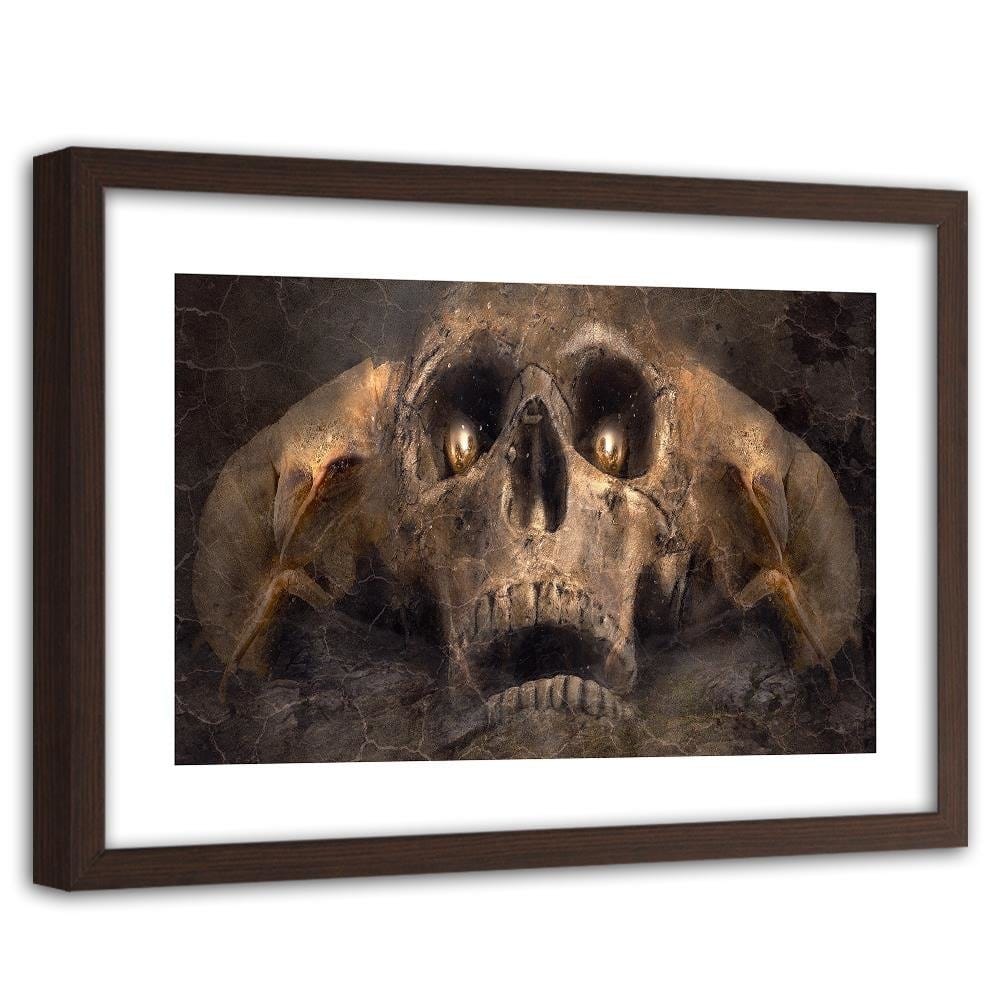 Glezna brūnā rāmī - Skull Fantasy  Home Trends DECO