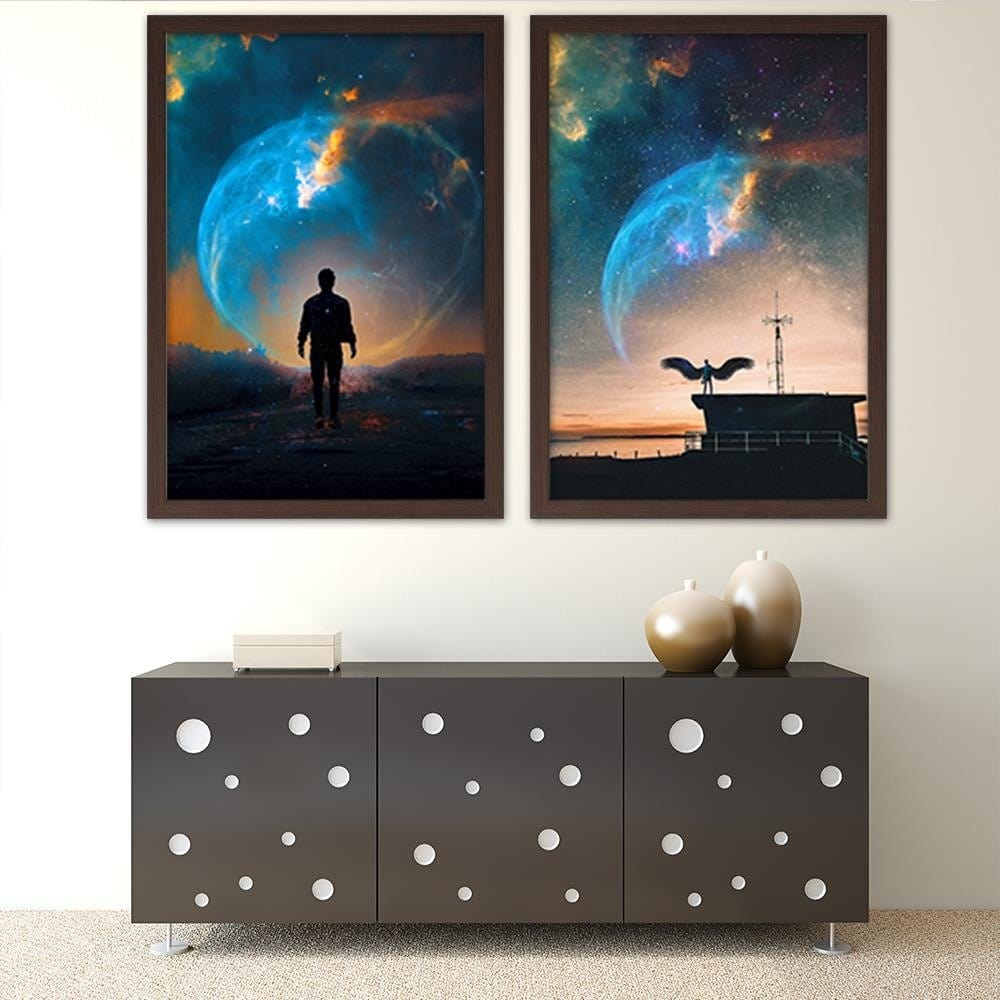 Glezna brūnā rāmī - Space Phenomenon  Home Trends DECO