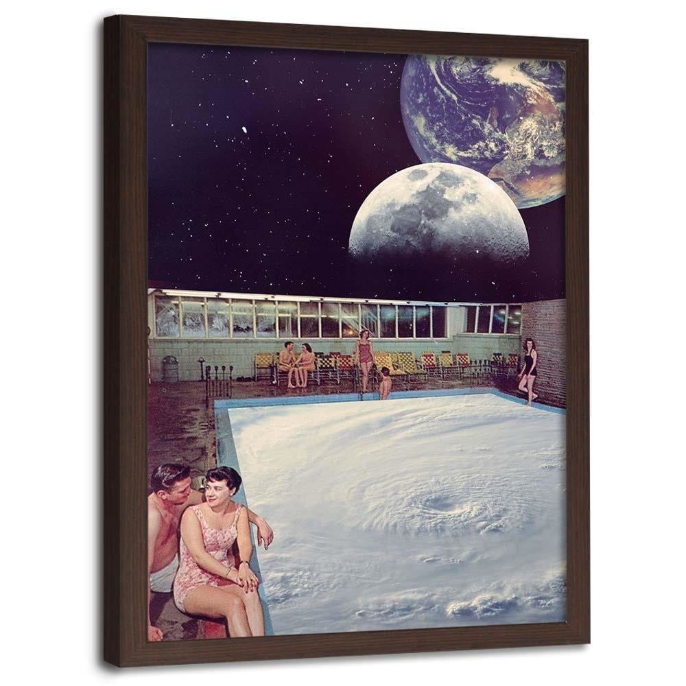 Glezna brūnā rāmī - Space Pool  Home Trends DECO