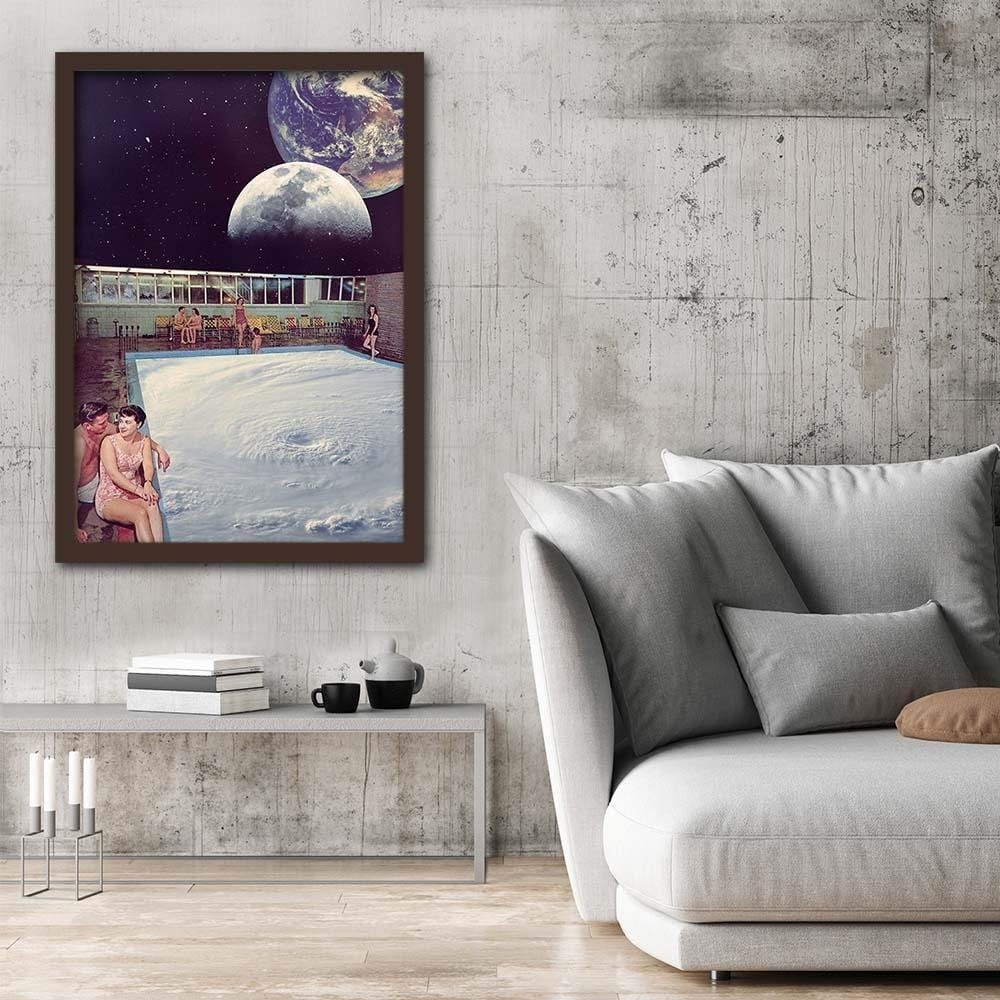 Glezna brūnā rāmī - Space Pool  Home Trends DECO