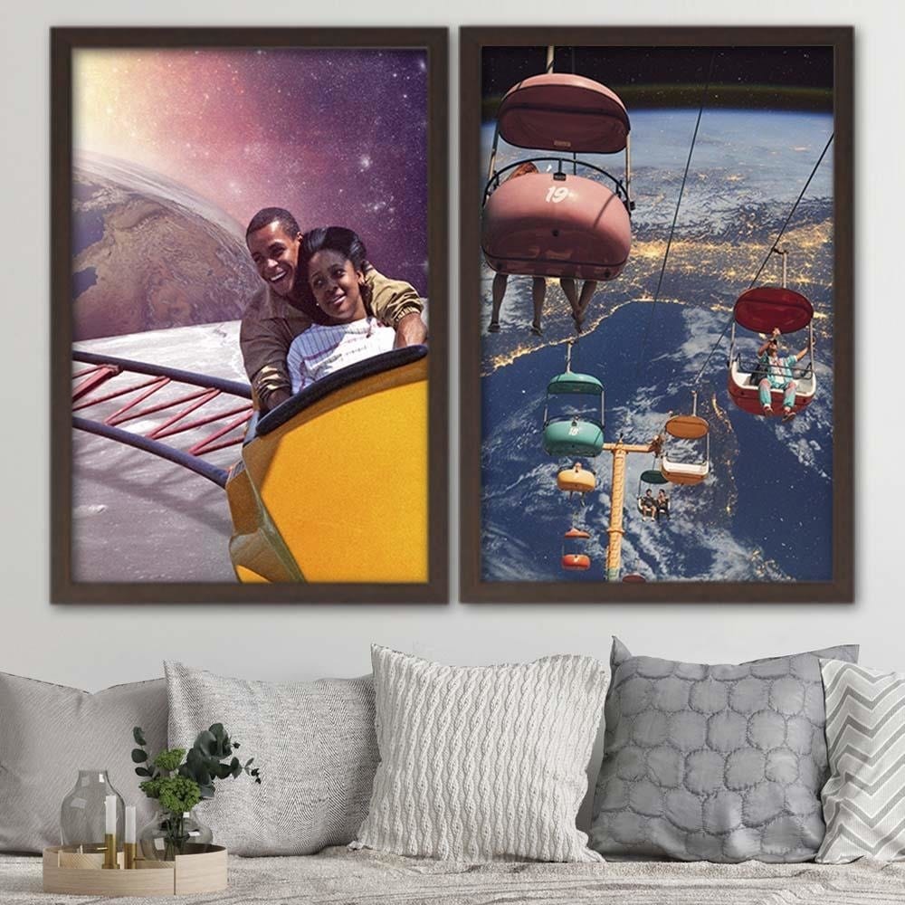 Glezna brūnā rāmī - Star Carousel  Home Trends DECO