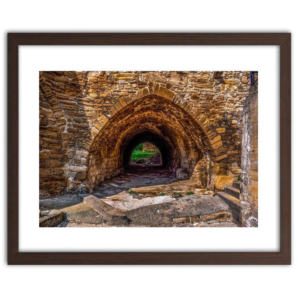 Glezna brūnā rāmī - Stone Tunnel  Home Trends DECO