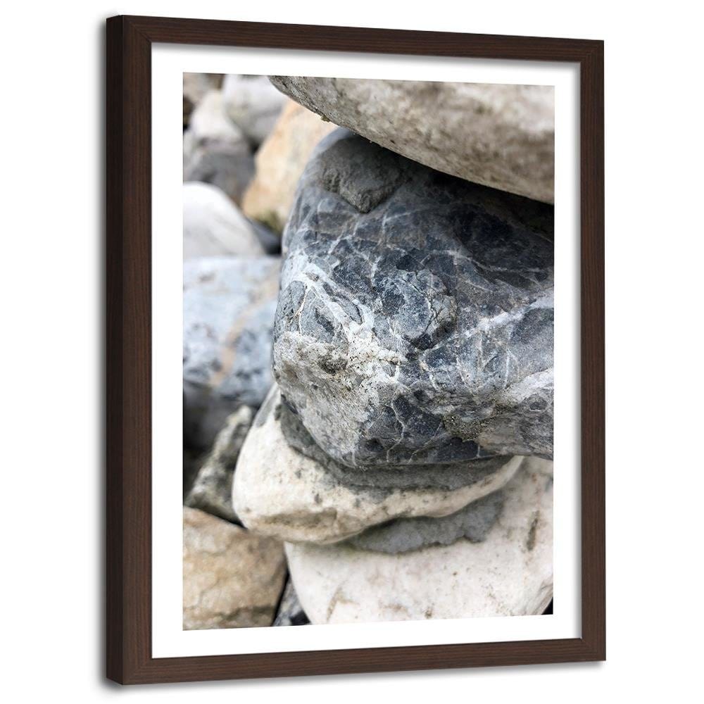Glezna brūnā rāmī - Stones  Home Trends DECO