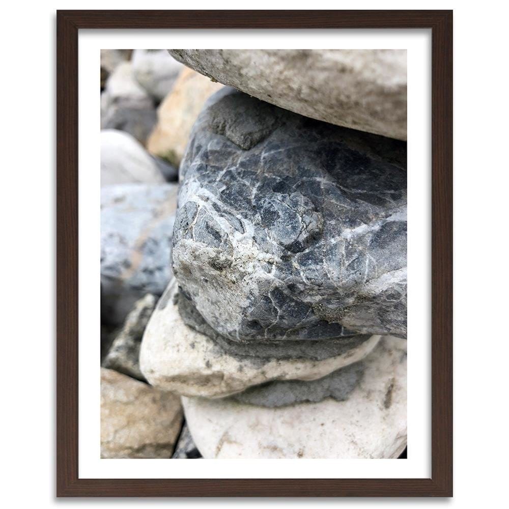 Glezna brūnā rāmī - Stones  Home Trends DECO