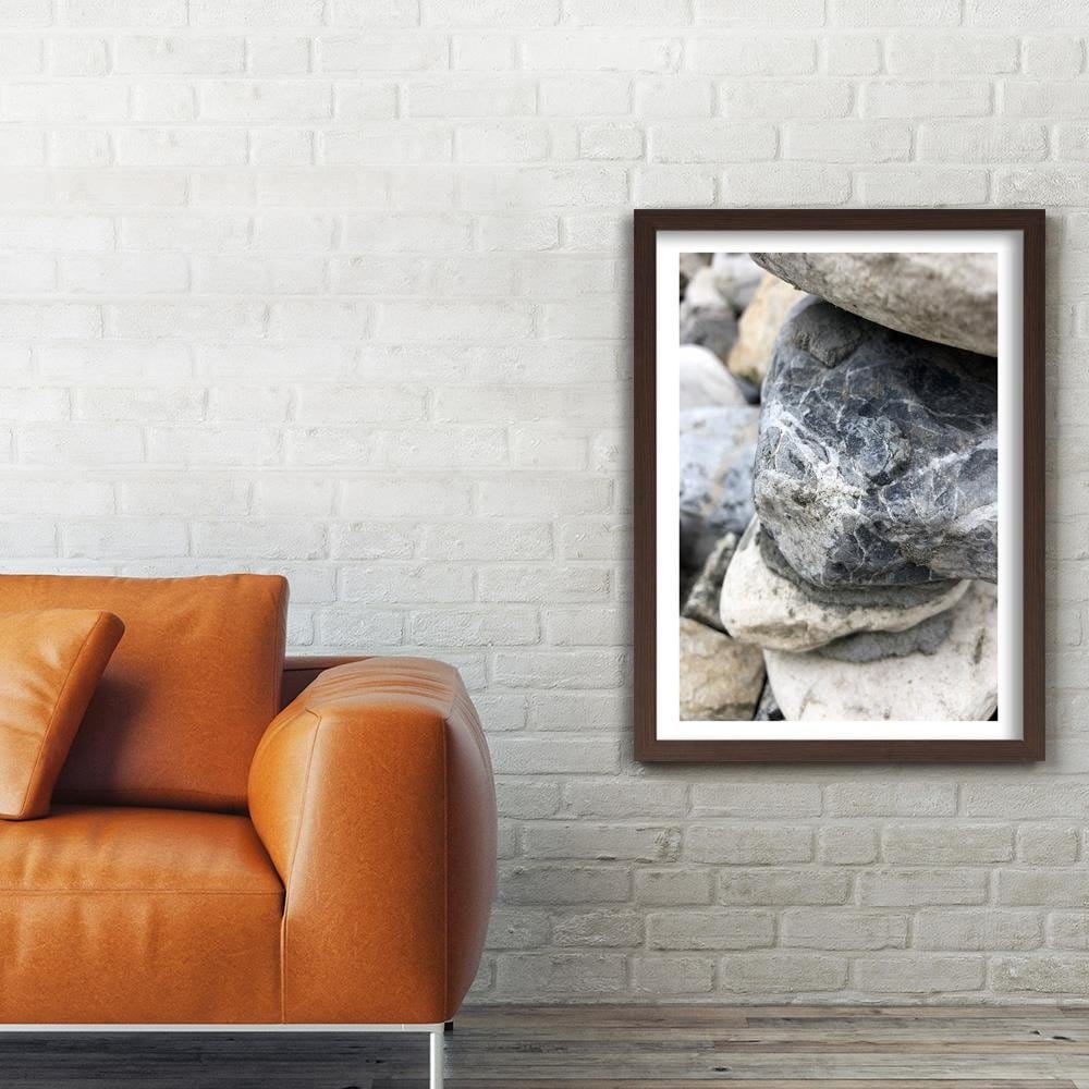 Glezna brūnā rāmī - Stones  Home Trends DECO