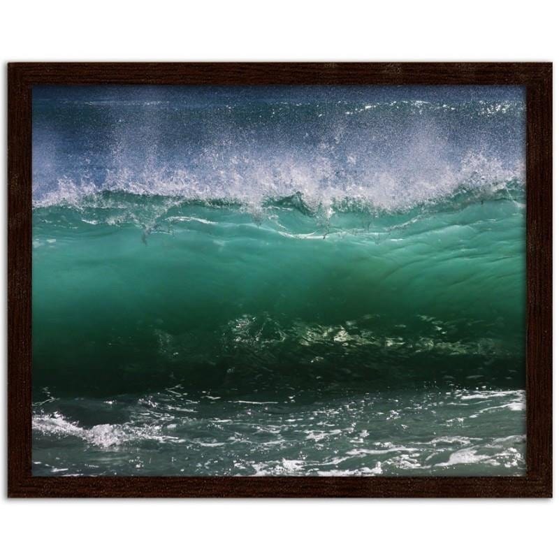 Glezna brūnā rāmī - Stormy wave 2  Home Trends DECO