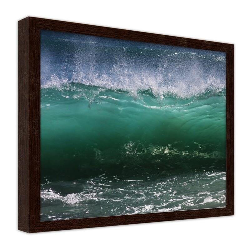 Glezna brūnā rāmī - Stormy wave 2  Home Trends DECO