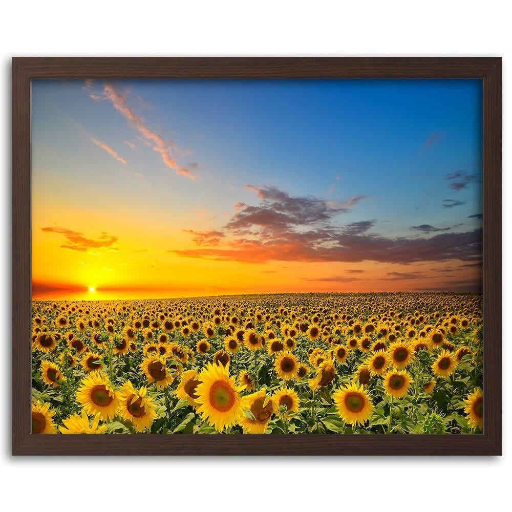 Glezna brūnā rāmī - Sunflowers  Home Trends DECO