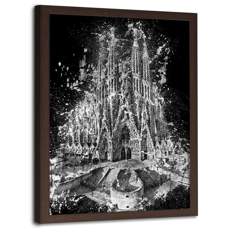 Glezna brūnā rāmī - The Sagrada Familia In Barcelona  Home Trends DECO