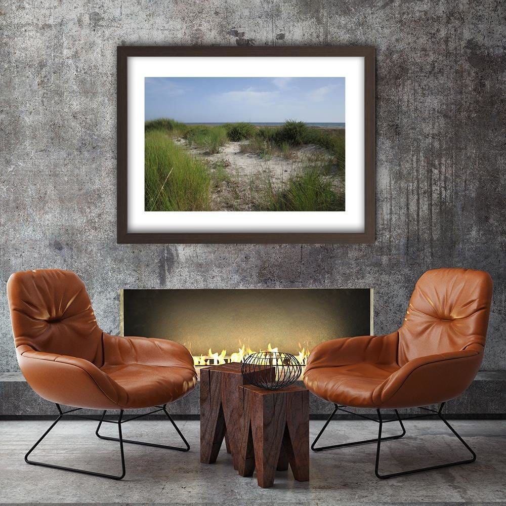 Glezna brūnā rāmī - View Of The Dunes  Home Trends DECO