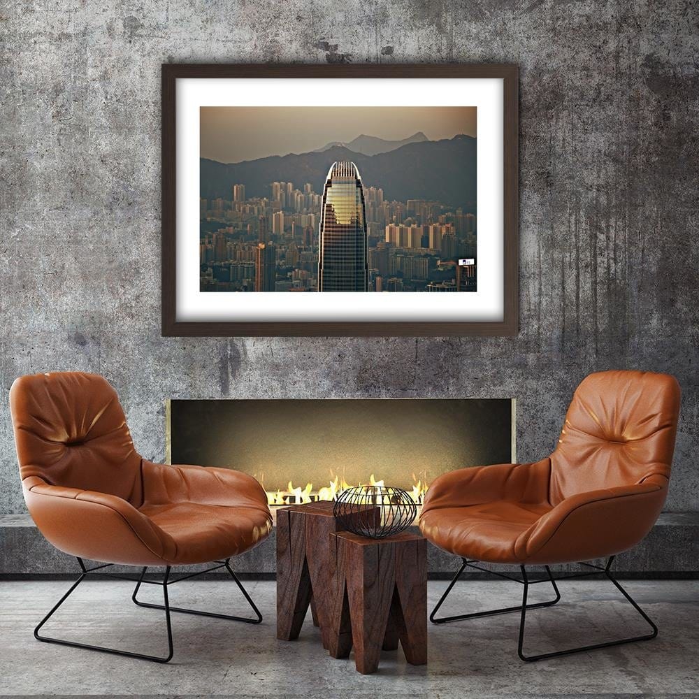 Glezna brūnā rāmī - View Of The Wierzowce  Home Trends DECO