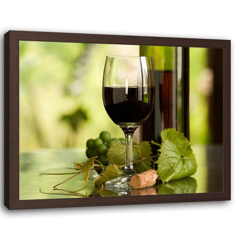 Glezna brūnā rāmī - Wine And Herbs  Home Trends DECO