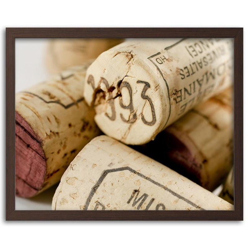 Glezna brūnā rāmī - Wine Corks 2  Home Trends DECO