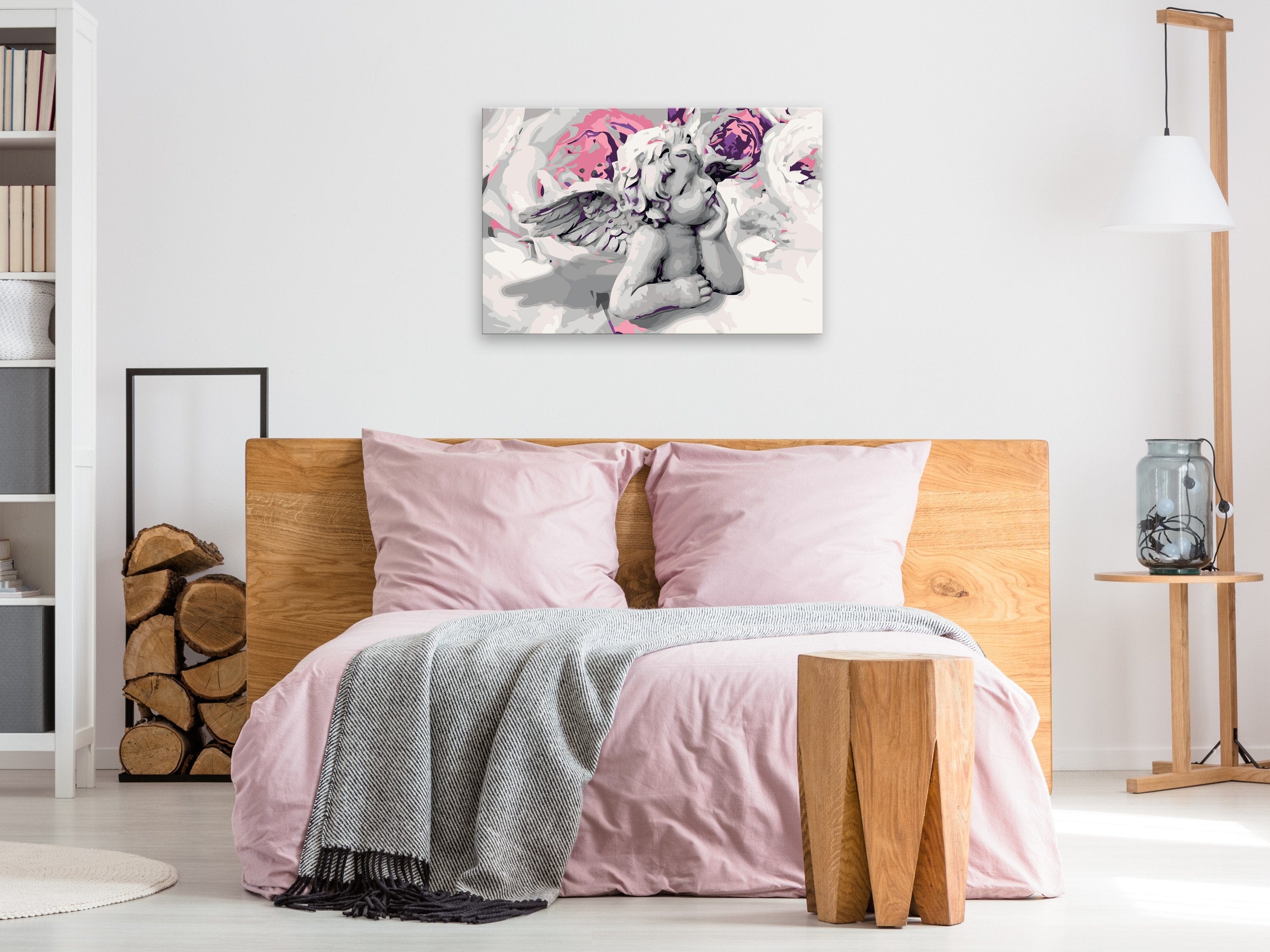 Glezna izkrāso pēc cipariem - Angel (60x40 cm) Artgeist