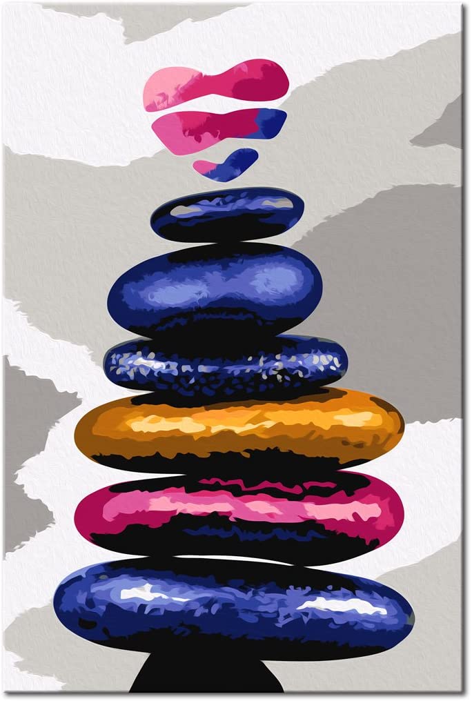 Glezna izkrāso pēc cipariem - Colored Pebbles 40x60 cm Artgeist