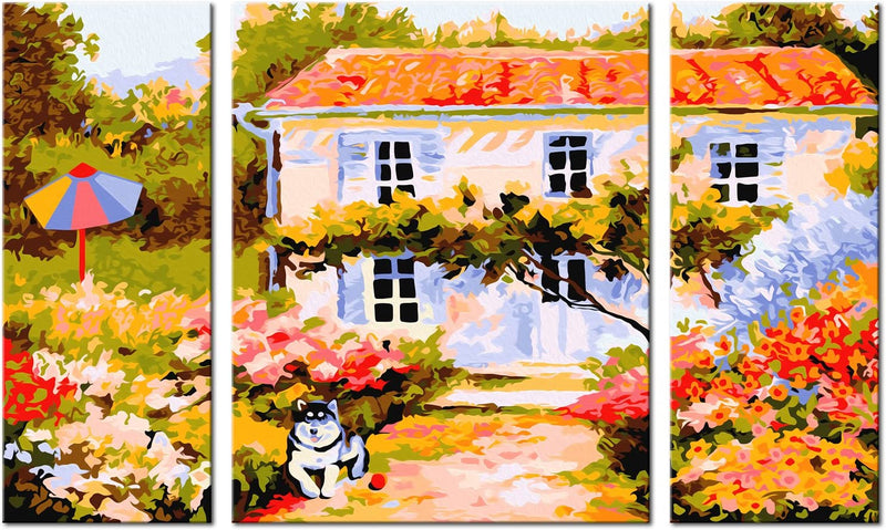 Glezna izkrāso pēc cipariem - Country House 80x50 cm Artgeist