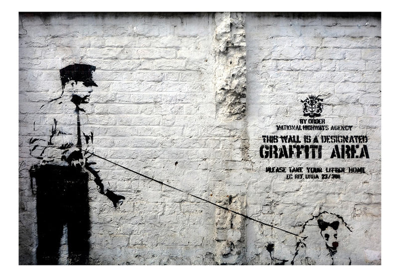 Fototapetes - Banksy - Grafiti zona