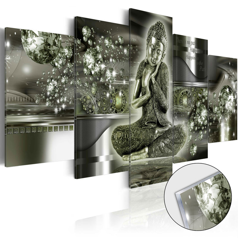 Glezna ar akrila stiklu - Smaragda Buda