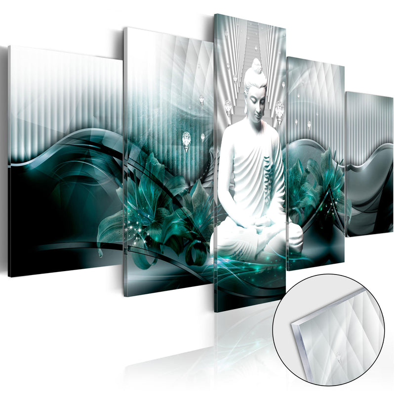 Glezna ar akrila stiklu - Zilazūra meditācija