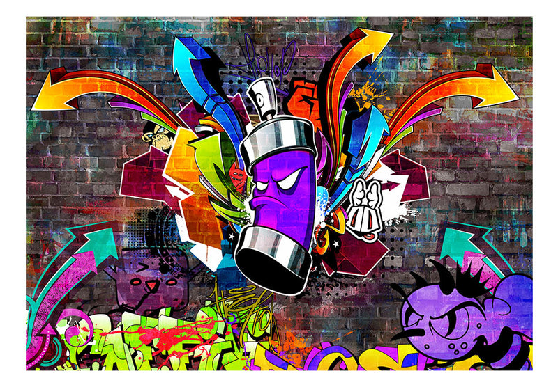 Fototapetes - Grafiti Krāsains uzbrukums