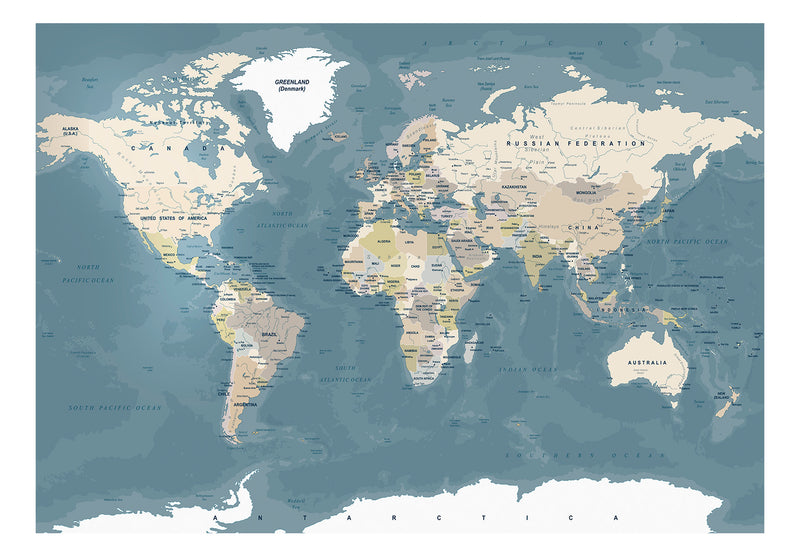 Fototapetes - Vintage pasaules karte