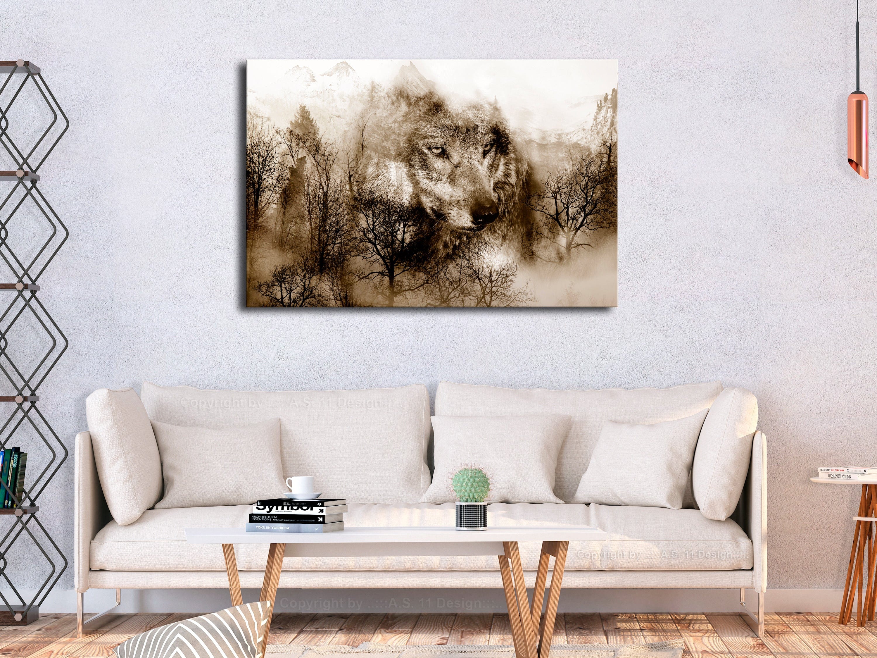 Glezna ar dabu - Kalnu plēsējs (1 daļa) Plata, brūna Home Trends