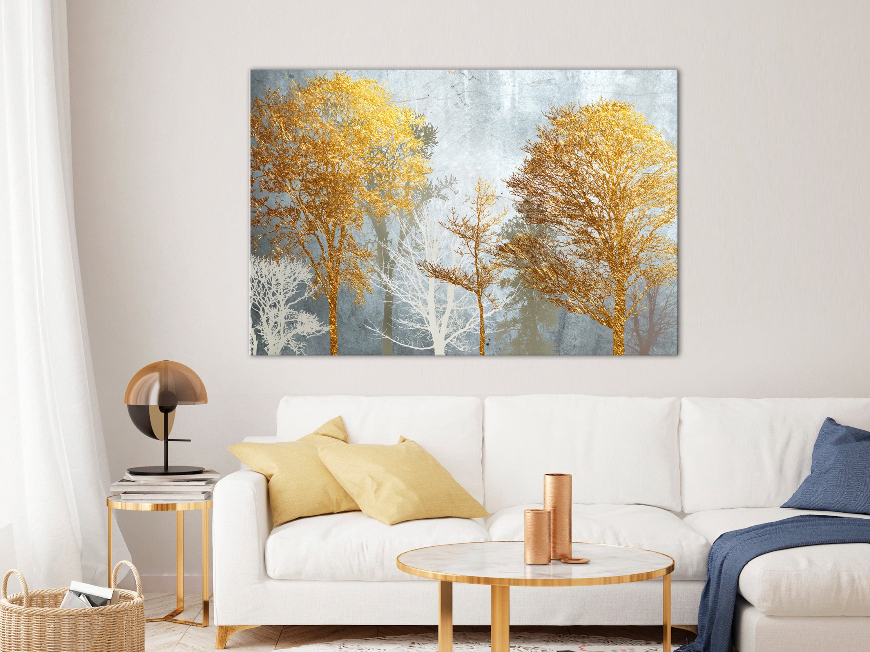 Glezna ar skaistu dabu - Hoarfrost and Gold (1 Part) Wide Home Trends