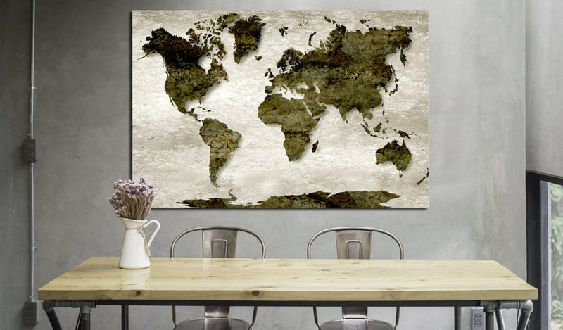 Glezna - World Map_ Green Planet 60x40 Home Trends