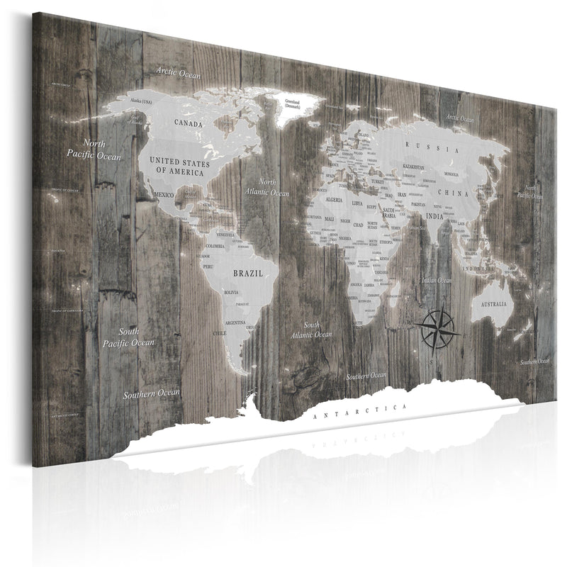 Glezna - World Map_ Wooden World Home Trends