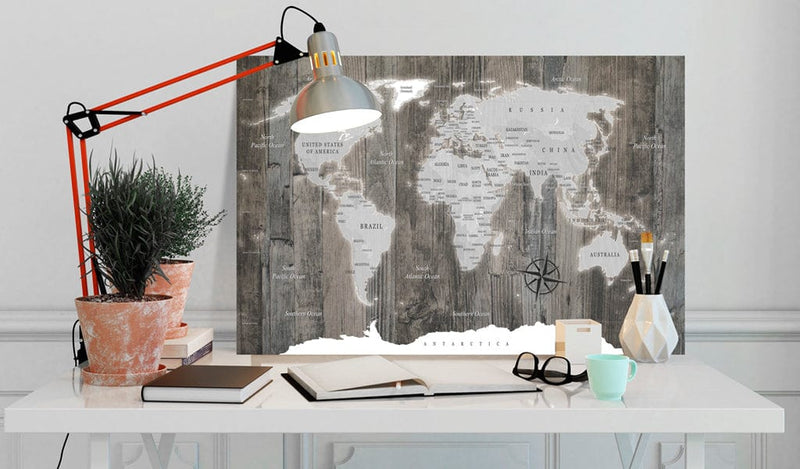 Glezna - World Map_ Wooden World Home Trends