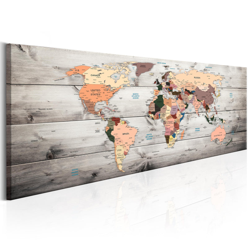Glezna - World Maps_ Wooden Travels Home Trends