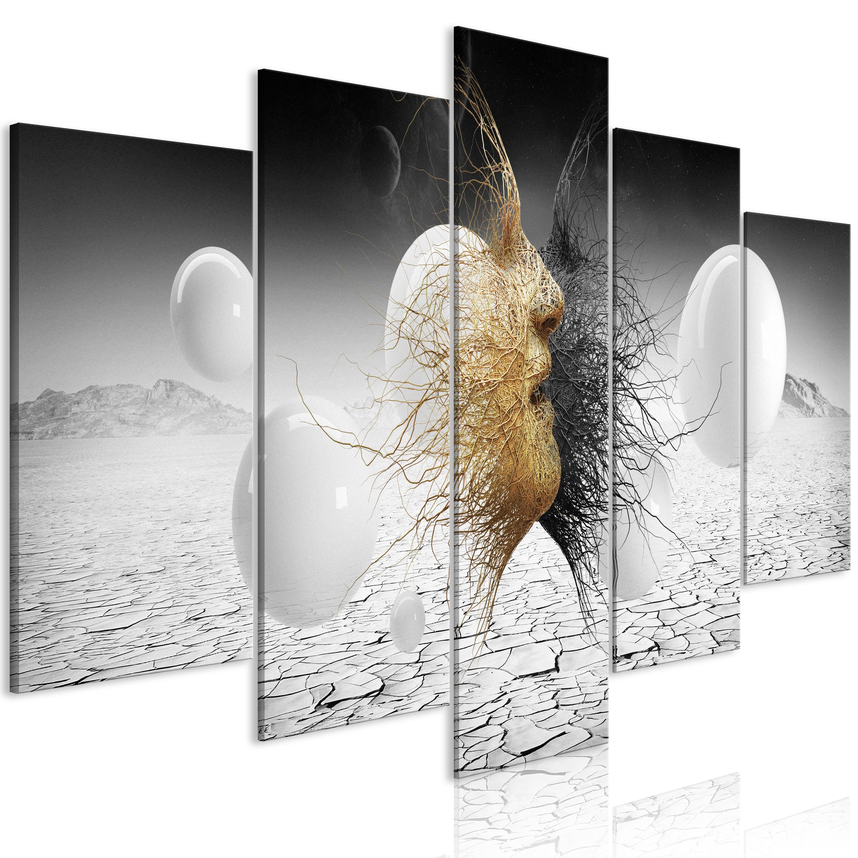 Glezna - Woven Faces (5 Parts) Wide Golden Home Trends