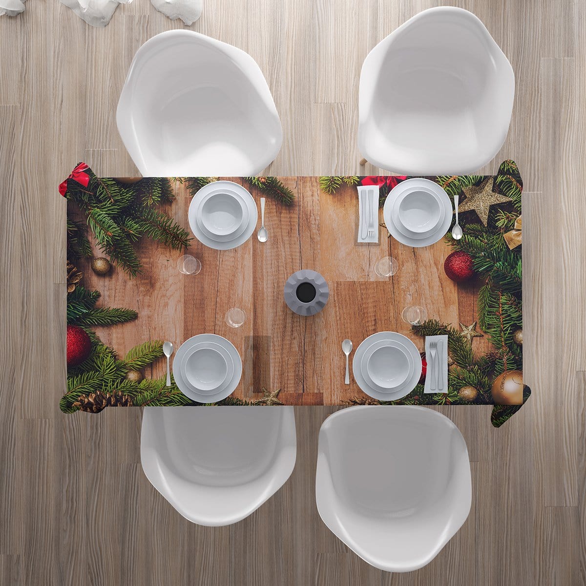 Ziemassvētku Galdauts - Ziemassvētku vintāžas dekorācijas Home Trends